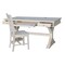 International Concepts Executive Desk, with Canyon Base 32 in D X 32 H, 30 W X Hardwood, Unfinished K-OF64T-64C - alternate 8